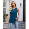Zeagoo Womens Tank Tops 2026 Loose V Neck Spring Summer Tops Business Dressy Sleeveless Shirts(Blue)