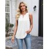 Zeagoo Womens Tank Tops 2026 Loose V Neck Spring Summer Tops Business Dressy Sleeveless Shirts(B-white)
