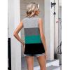 Zeagoo Womens Tank Tops 2026 Loose V Neck Spring Summer Tops Business Dressy Sleeveless Shirts(Color Block 595)