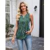 Zeagoo Womens Tank Tops 2026 Loose V Neck Spring Summer Tops Business Dressy Sleeveless Shirts(Multicolor Green)
