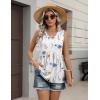 Zeagoo Womens Tank Tops 2026 Summer Flowy Peplum Casual V Neck Babydoll Sleeveless Tops S-3X(Bf290)