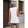 Zeagoo Womens Tank Tops 2026 Summer Flowy Peplum Casual V Neck Babydoll Sleeveless Tops S-3X(White)