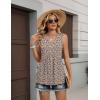Zeagoo Womens Tank Tops 2026 Summer Flowy Peplum Casual V Neck Babydoll Sleeveless Tops S-3X(Xh498)