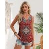 Zeagoo Womens Tank Tops 2026 Summer Sleeveless Loose Fit Tops V Neck Pleated Trendy Fashion Business Casual Shirts(Mz870 Floral)