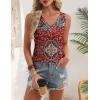 Zeagoo Womens Tank Tops 2026 Summer Sleeveless Loose Fit Tops V Neck Pleated Trendy Fashion Business Casual Shirts(Mz870 Floral)