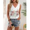 Zeagoo Womens Tank Tops 2026 Summer Sleeveless Loose Fit Tops V Neck Pleated Trendy Fashion Business Casual Shirts(Wf67 Flower)