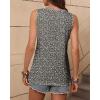 Zeagoo Women’s Tank Tops Loose Fit Casual V Neck Boho Summer Pleated Sleeveless Shirts Basic Trendy Outfits Clothes(Black Apricot Flower)