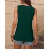 Zeagoo Women’s Tank Tops Loose Fit Casual V Neck Boho Summer Pleated Sleeveless Shirts Basic Trendy Outfits Clothes(Green)