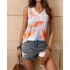 Zeagoo Women’s Tank Tops Loose Fit Casual V Neck Boho Summer Pleated Sleeveless Shirts Basic Trendy Outfits Clothes(Multicolor)