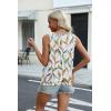 Zeagoo Womens Tank Tops Loose Fit V Neck Ruched Sleeveless Tops Casual Basic Banded Shirts S-XXL(White Green Yellow Leaves)