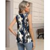 Zeagoo Womens Tank Tops Pleated V Neck Business Casual Sleeveless Shirts Trendy Dressy Textured Summer Work Blouse(Zr220 Tiedye)