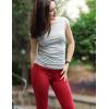 Zeagoo Womens Tank Tops Ribbed Knit Crew Neck Shirts Cap Sleeve Slim Fitted Ruched Basic Tees(B-gray)