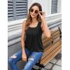 Zeagoo Womens Tank Tops Summer Sleeveless Loose Fit Square Neck Pleated Shirts Banded Basic Casual Trendy Clothes(B-black)