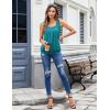 Zeagoo Womens Tank Tops Summer Sleeveless Loose Fit Square Neck Pleated Shirts Banded Basic Casual Trendy Clothes(B-cadetblue)