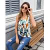 Zeagoo Womens Tank Tops Summer Sleeveless Loose Fit Square Neck Pleated Shirts Banded Basic Casual Trendy Clothes(F-multi Teal)