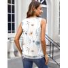 Zeagoo Womens Tank Tops Summer Sleeveless Loose Fit Square Neck Pleated Shirts Banded Basic Casual Trendy Clothes(Pattern Bf290)