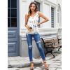 Zeagoo Womens Tank Tops Summer Sleeveless Loose Fit Square Neck Pleated Shirts Banded Basic Casual Trendy Clothes(Pattern Bf290)