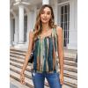 Zeagoo Womens Tank Tops Summer Sleeveless Loose Fit Square Neck Pleated Shirts Banded Basic Casual Trendy Clothes(Pattern Cx289)