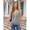 Zeagoo Womens Tank Tops Summer Sleeveless Loose Fit Square Neck Pleated Shirts Banded Basic Casual Trendy Clothes(Pattern Hf36)