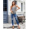 Zeagoo Womens Tank Tops Summer Sleeveless Loose Fit Square Neck Pleated Shirts Banded Basic Casual Trendy Clothes(Pattern Hf36)