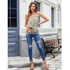 Zeagoo Womens Tank Tops Summer Sleeveless Loose Fit Square Neck Pleated Shirts Banded Basic Casual Trendy Clothes(Pattern Mz453)