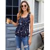 Zeagoo Womens Tank Tops Summer Sleeveless Loose Fit Square Neck Pleated Shirts Banded Basic Casual Trendy Clothes(Pattern Sf180)