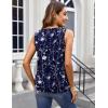 Zeagoo Womens Tank Tops Summer Sleeveless Loose Fit Square Neck Pleated Shirts Banded Basic Casual Trendy Clothes(Pattern Sf180)
