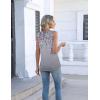 Zeagoo Womens Tank Tops Summer Sleeveless Pleated V Neck Tunic Shirts Loose Casual Button Flowy Boho Clothes S-3XL(Pattern Hf36)