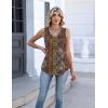 Zeagoo Womens Tank Tops Summer Sleeveless Pleated V Neck Tunic Shirts Loose Casual Button Flowy Boho Clothes S-3XL(Pattern Mz721)