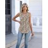 Zeagoo Womens Tank Tops Summer Sleeveless Pleated V Neck Tunic Shirts Loose Casual Button Flowy Boho Clothes S-3XL(Pattern Sf154)