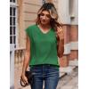 Zeagoo Womens Tops Cap Short Sleeve Textured Blouse V Neck Summer Spring Shirts Business Casual Outfits(Oasis)