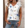 Zeagoo Womens Tops Cute Loose Tank Tops Trendy Casual Dressy Shirts V Neck Cap Sleeve Tops Summer Outfits(Bf112)