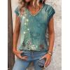 Zeagoo Womens Tops Cute Loose Tank Tops Trendy Casual Dressy Shirts V Neck Cap Sleeve Tops Summer Outfits(Mz839)