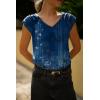 Zeagoo Womens Tops Cute Loose Tank Tops Trendy Casual Dressy Shirts V Neck Cap Sleeve Tops Summer Outfits(Mz845)