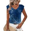 Zeagoo Womens Tops Cute Loose Tank Tops Trendy Casual Dressy Shirts V Neck Cap Sleeve Tops Summer Outfits(Mz845)