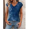 Zeagoo Womens Tops Cute Loose Tank Tops Trendy Casual Dressy Shirts V Neck Cap Sleeve Tops Summer Outfits(Mz845)