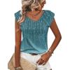 Zeagoo Womens Tops Cute Loose Tank Tops Trendy Casual Dressy Shirts V Neck Cap Sleeve Tops Summer Outfits(Xh363)