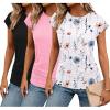 3pcs Y-flower White  Pink  Black