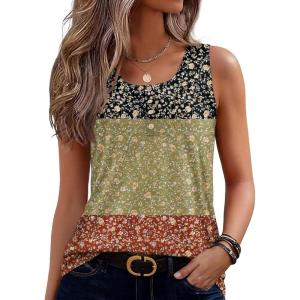 Zeagoo Womens Tank Tops Summer Sleeveless Tops Loose Button Henley Shirts Crew Neck Dress Casual 2026 Clothes(A Xh553)