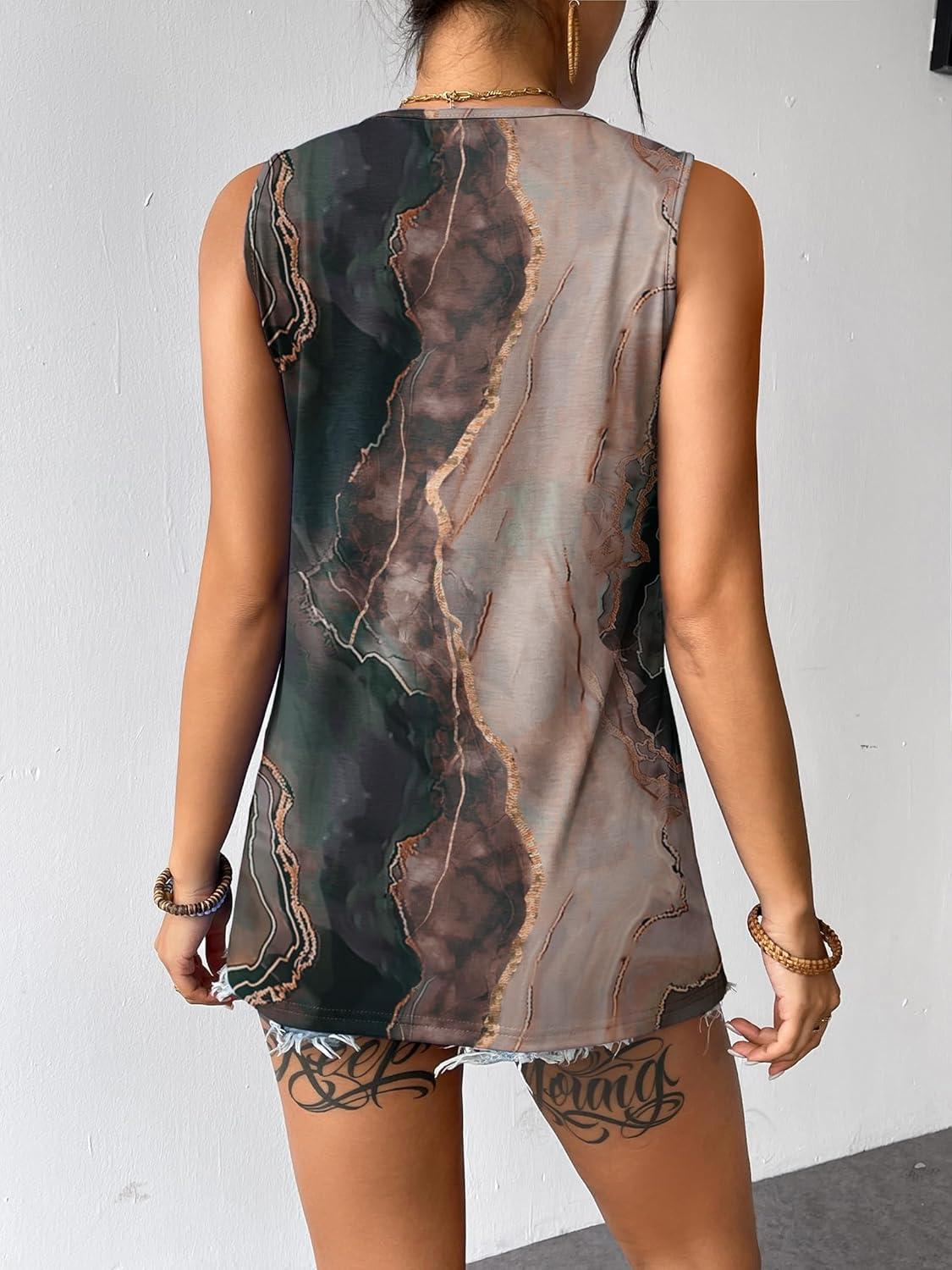 imageZeagoo Womens Summer Tank Tops Sleeveless Loose Fit Tunic Blouses Dressy Casual Pleated Front Scoop Neck Boho ShirtsCx278