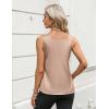 Zeagoo Silk Satin Tank Tops for Women Scoop Neck Sleeveless Camisole Tops 2026 Summer Basic Blouses(Light Khaki)