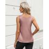 Zeagoo Silk Satin Tank Tops for Women Scoop Neck Sleeveless Camisole Tops 2026 Summer Basic Blouses(Mauve Pink)