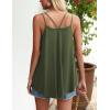 Zeagoo Women Flowy Tank Tops Casual Summer Tops Sexy Tank Tops Spaghetti Strap V Neck Sleeveless Tunic Camisoles Dusty Pink(Army Green)