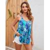 Zeagoo Women Flowy Tank Tops Casual Summer Tops Sexy Tank Tops Spaghetti Strap V Neck Sleeveless Tunic Camisoles Dusty Pink(Green Leaf)