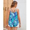Zeagoo Women Flowy Tank Tops Casual Summer Tops Sexy Tank Tops Spaghetti Strap V Neck Sleeveless Tunic Camisoles Dusty Pink(Green Leaf)