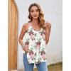 Zeagoo Women Flowy Tank Tops Casual Summer Tops Sexy Tank Tops Spaghetti Strap V Neck Sleeveless Tunic Camisoles Dusty Pink(Pink Floral)