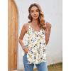 Zeagoo Women Flowy Tank Tops Casual Summer Tops Sexy Tank Tops Spaghetti Strap V Neck Sleeveless Tunic Camisoles Dusty Pink(White Floral)