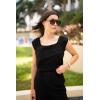 Zeagoo Women Summer Tops Cute Square Neck Tank Tops Loose Dressy Casual Shirts Cap Sleeve Tunic Tops(Black)