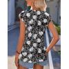 Zeagoo Women Summer Tops Cute Square Neck Tank Tops Loose Dressy Casual Shirts Cap Sleeve Tunic Tops(Flower Black)
