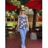 Zeagoo Women Summer Tops Cute Square Neck Tank Tops Loose Dressy Casual Shirts Cap Sleeve Tunic Tops(Flower Black)